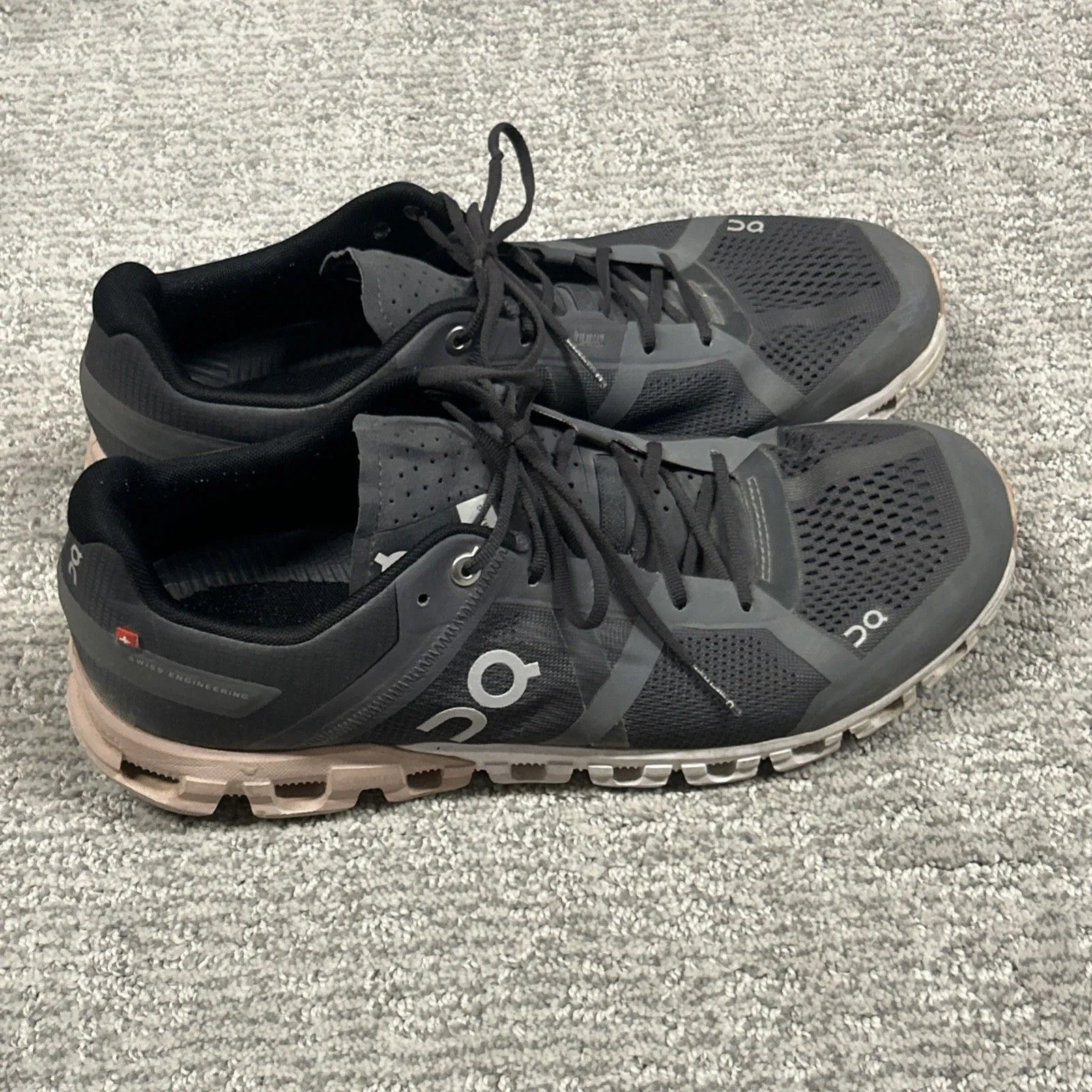 On CloudFlow Shoes Womens Size 11 Mesh Gray Pink Running Athletic Sneakers - Image 6