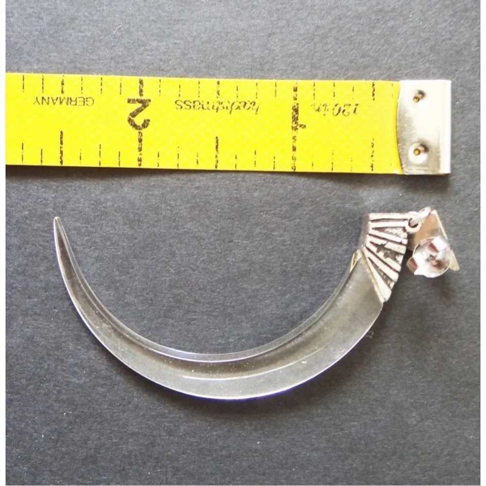 Jenny Bird LONG HORN Lucite TUSK EARRINGS statement earrings excellent condition - Image 4