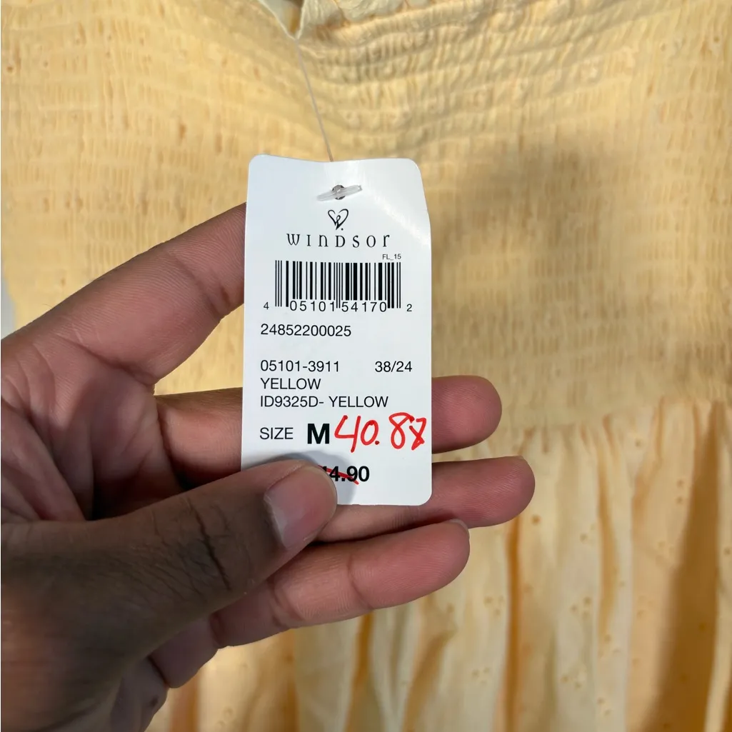 Windsor Yellow Eyelet Skater Dress - Image 2