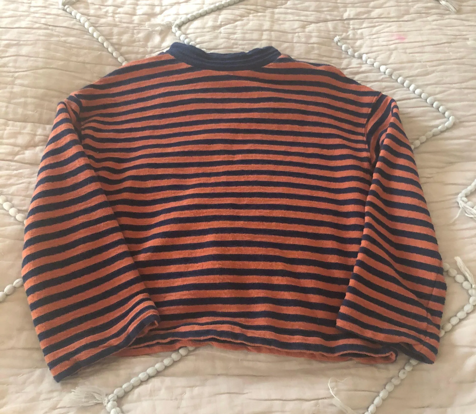 Madewell Orange And Blue Striped Sweater - Image 2