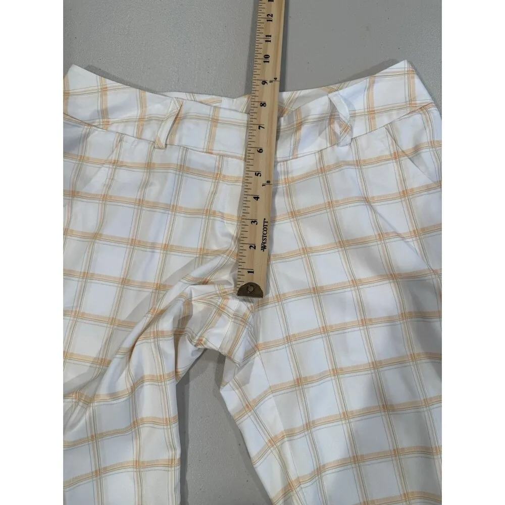 Adidas Climalite Bermuda Shorts Womens 4 Plaid Golf Travel Sports 12" Inseam - Image 5