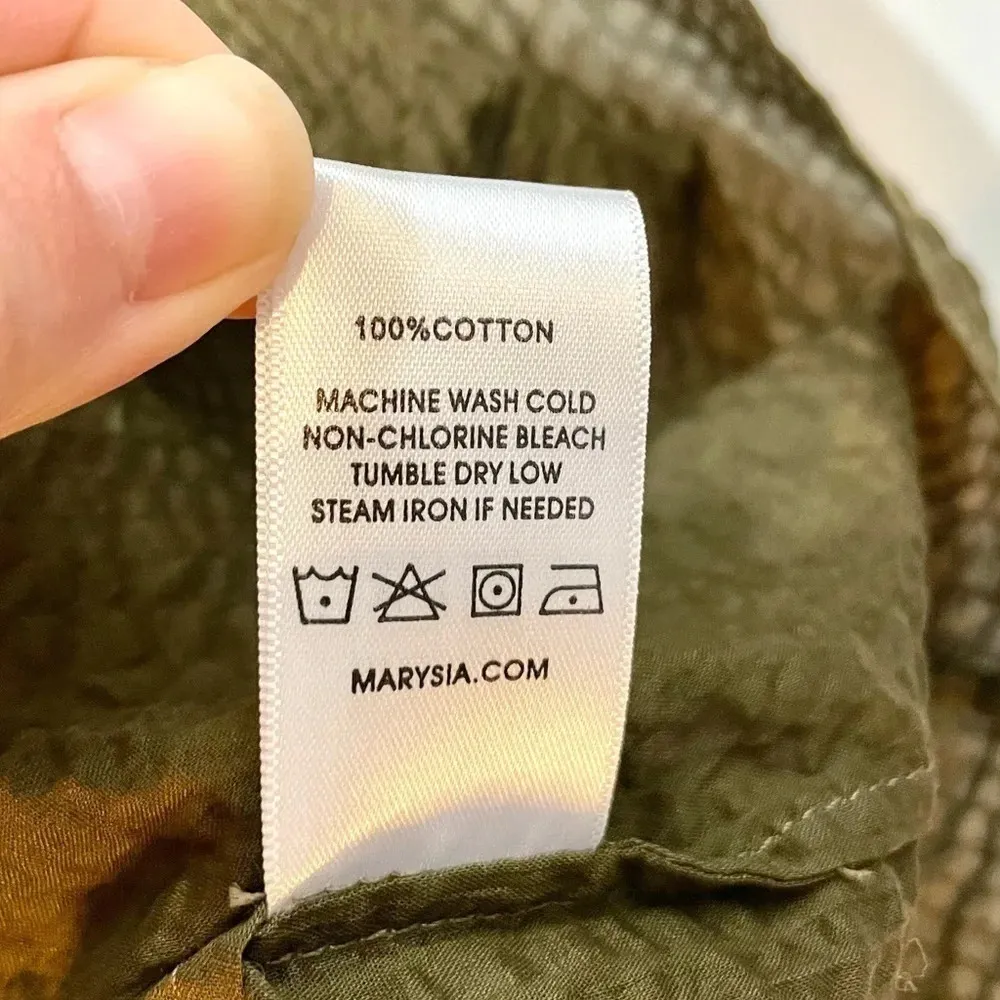 NWOT MARYSIA Resort Monterey Seersucker Midi Dress Brown Size M - Image 5