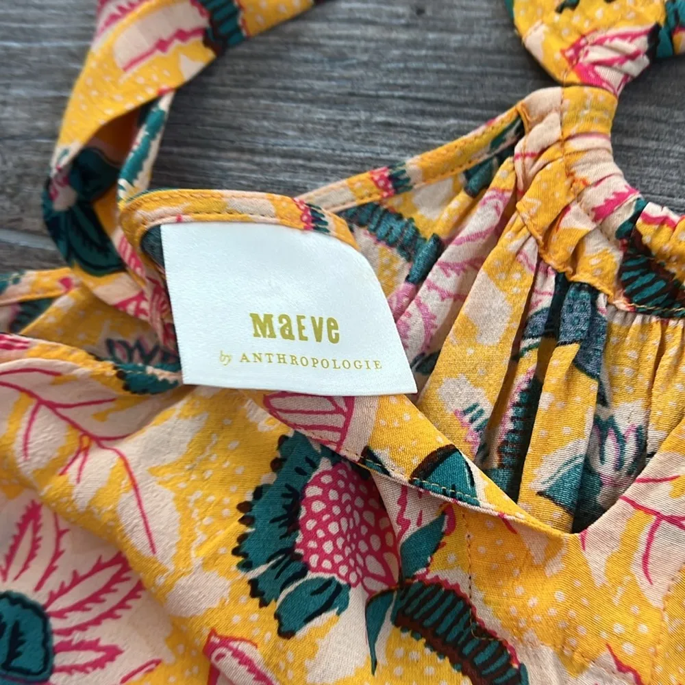 Anthropologie MAEVE Mica Floral Botanical Halter Top Size US 2 #165 - Image 7