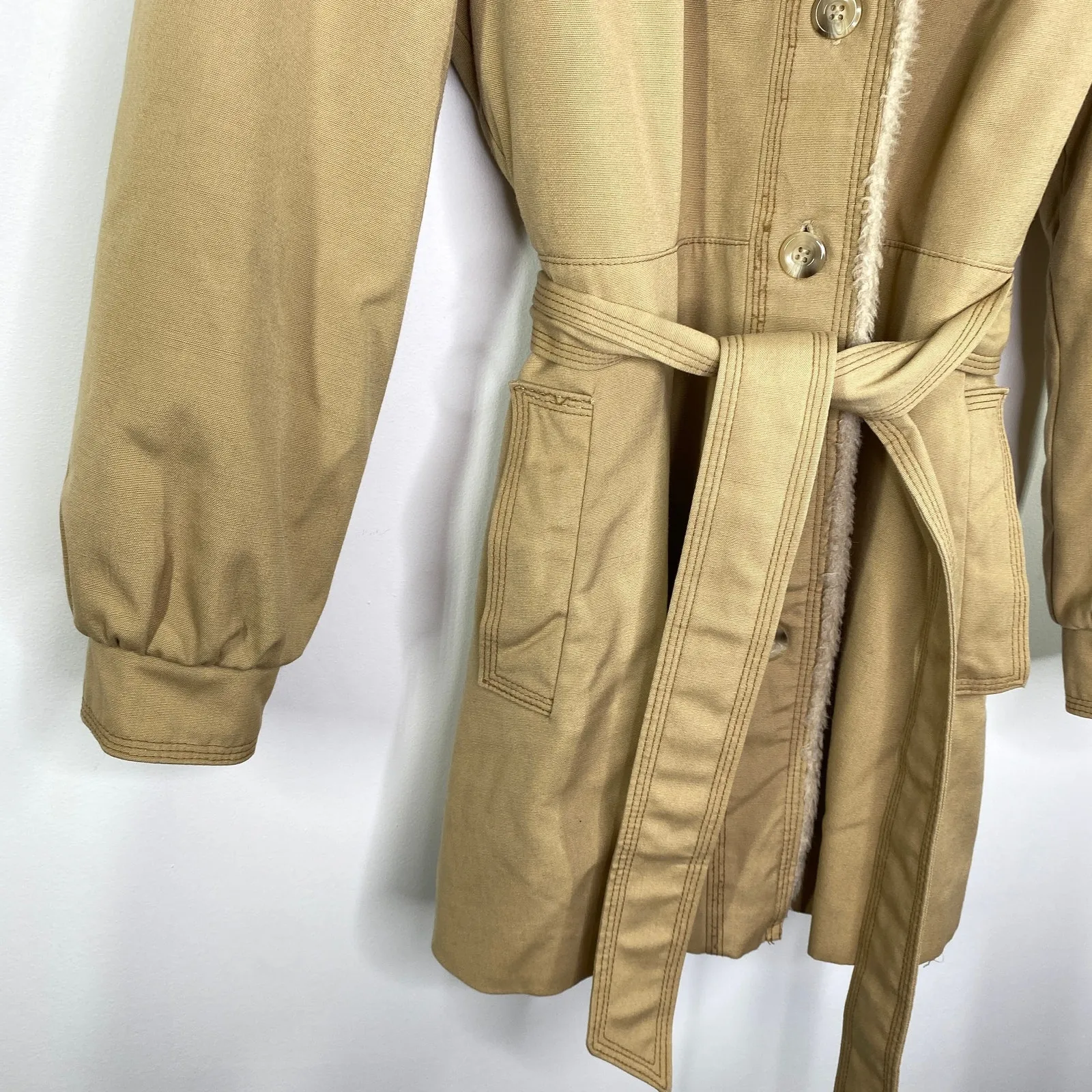 Bonders Exclusive All Season Calendar Cloth Khaki Jacket Women's Size Medium M Tan - Image 2