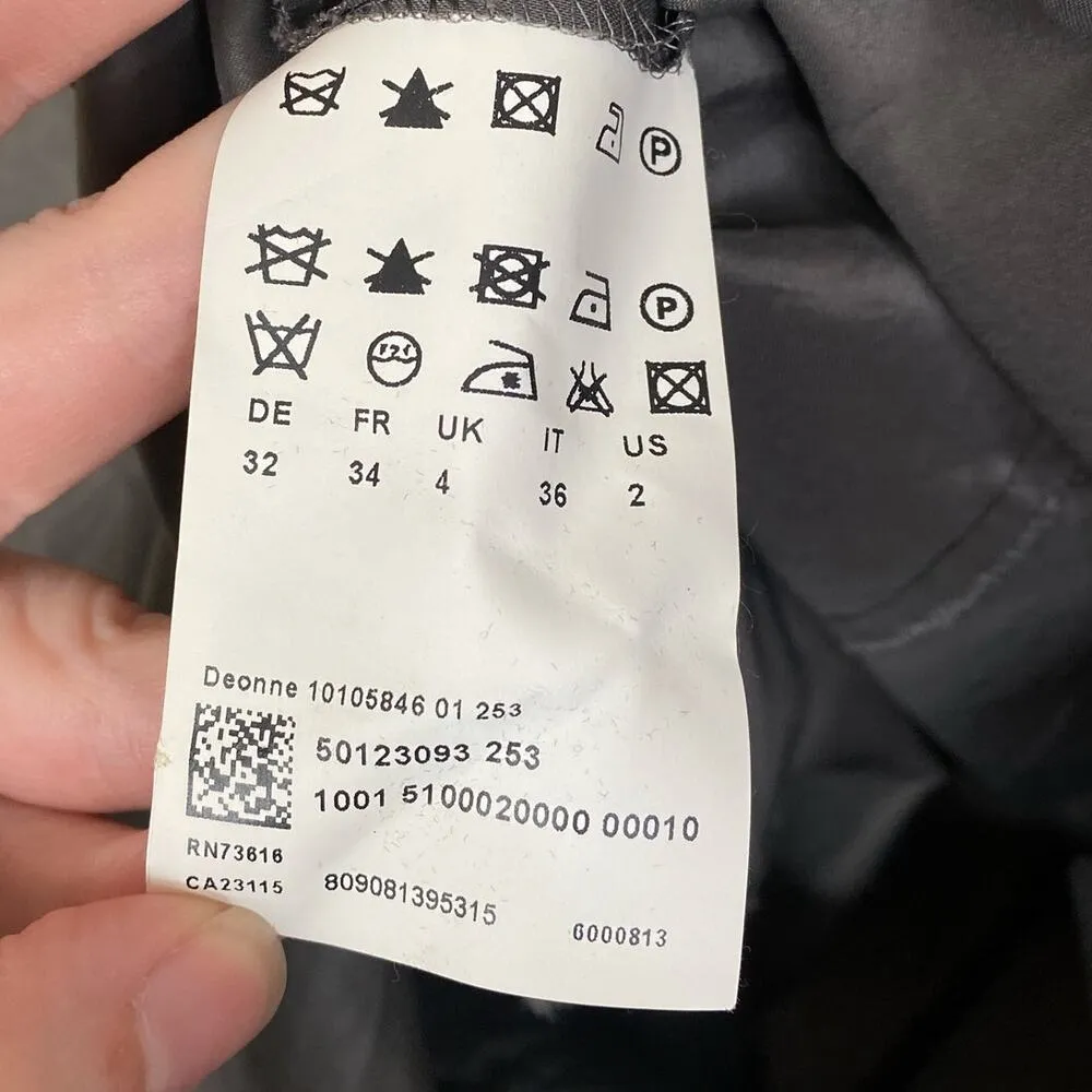 HUGO BOSS Deonne Dress Gray Silver Size 2 Collared Workwear Career Business - Image 5