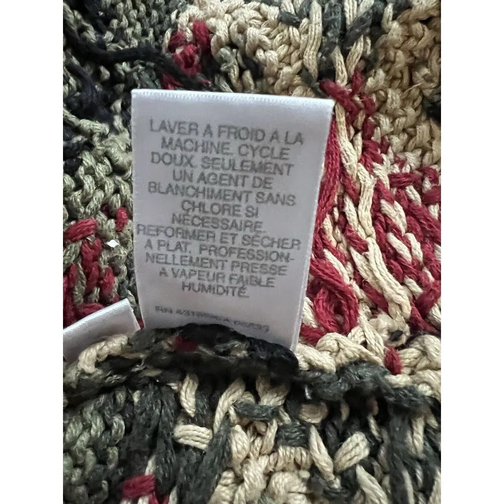 Vintage 90’s Susan‎ Bristol Green Red Zip Up Sweater Vest Size Petite Medium - Image 8