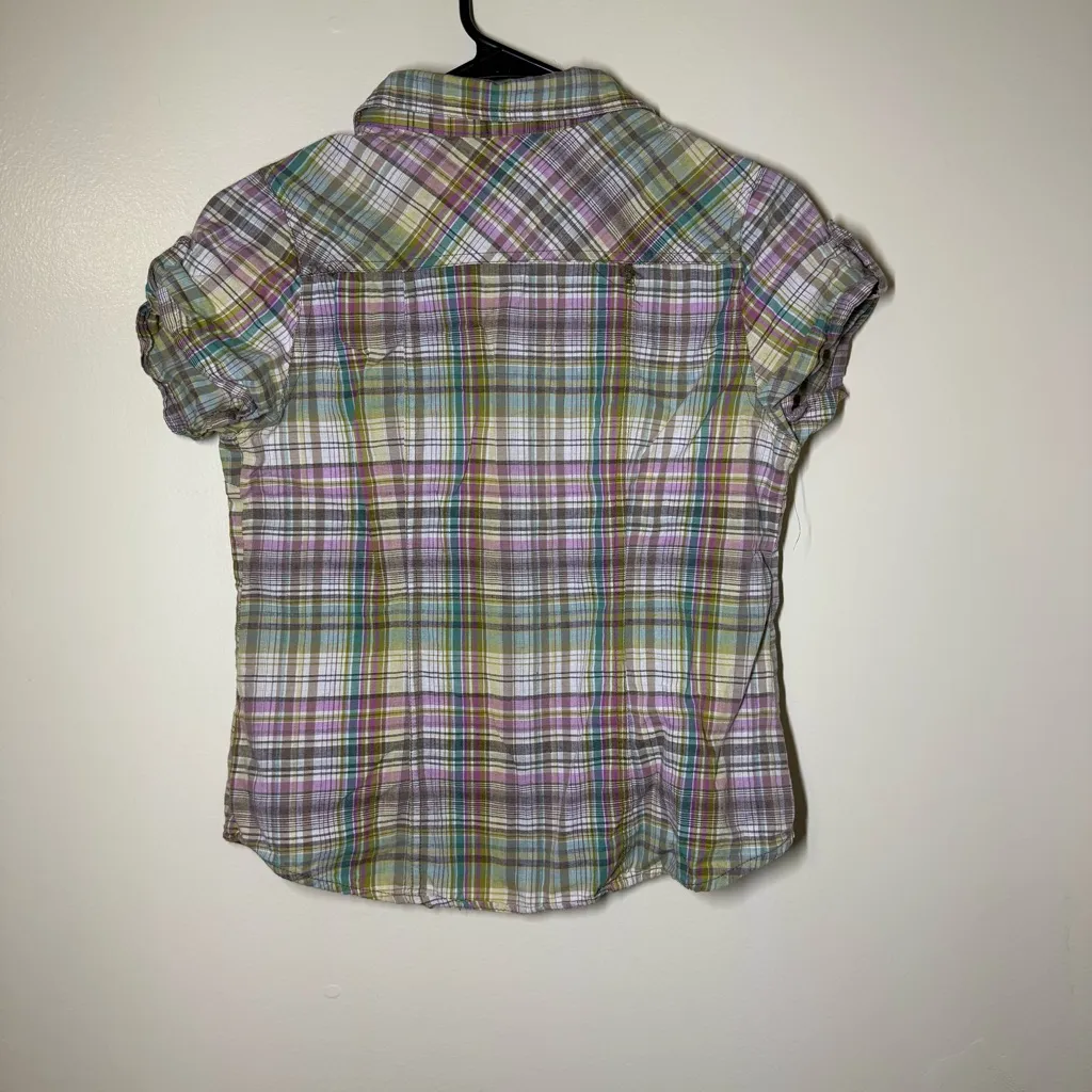 Active USA  Pastel Plaid Button Down Shirt - Image 2