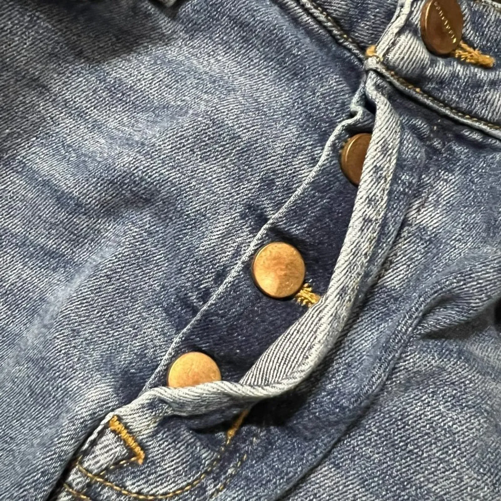 𝅺sanctuary Alt Tapered High Rise  Button Fly Patch Jeans Size 28/6 - Image 7