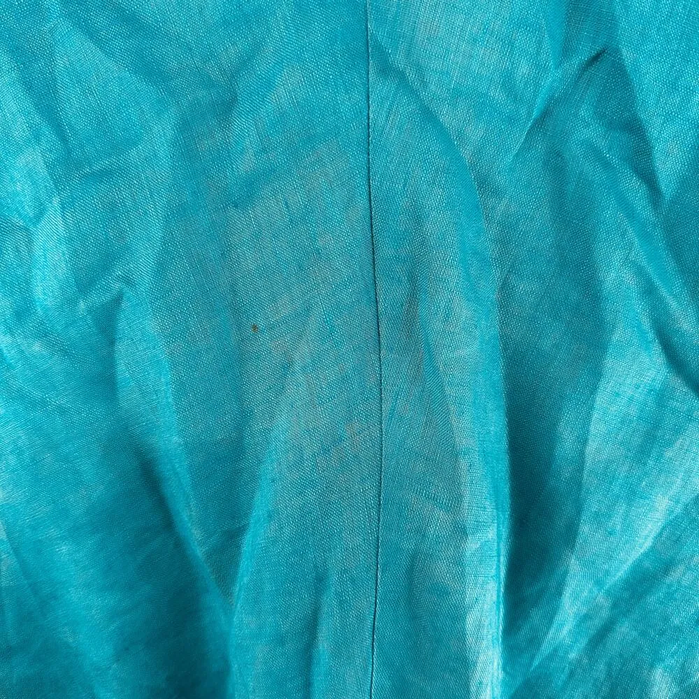 Ann Taylor Petites 2 Electric Blue Midi Fit and Flair Skirt Retro Y2K Pleated - Image 6