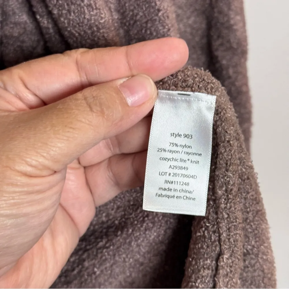 Barefoot Dreams Brown S/M Cozychic Lite Island Wrap Open Front Cardigan Cozy - Image 4