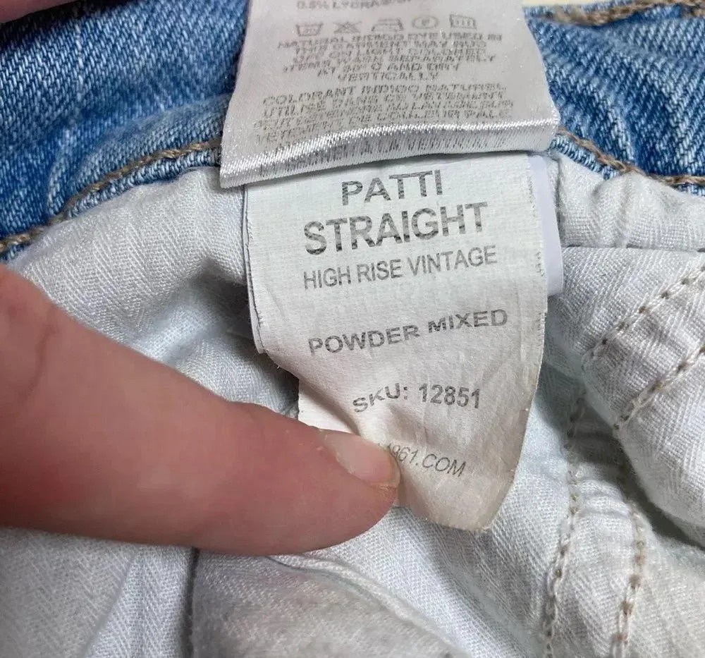 DL1961 DL Vintage Patti Straight Jeans in Powder Mixed Size 31 - Image 8