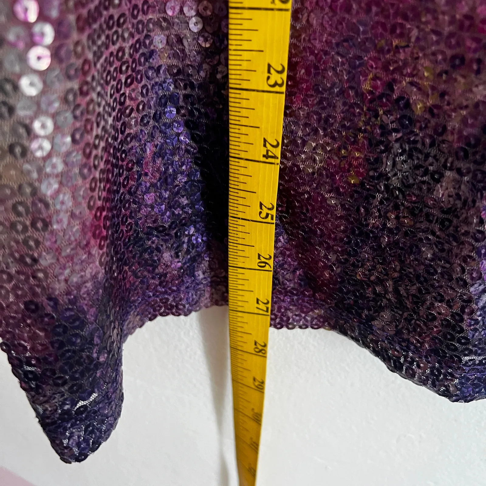 Chicos Purple Sequin Tank Top Y2K Party Retro Glam Medium‎ Sz 3 - Image 4