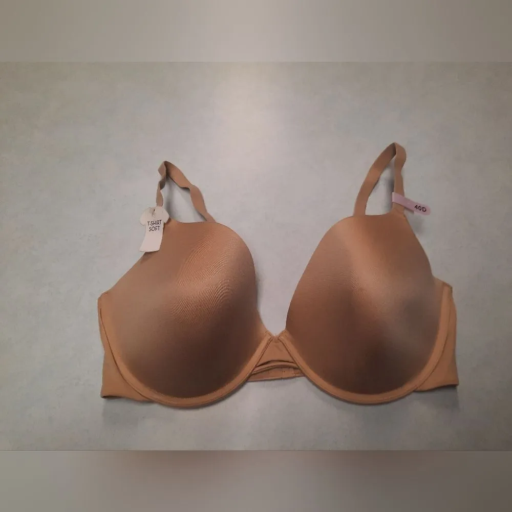 Hanes Tshirt Bra Size 40D Nude Ultimate Tshirt Bra Soft Push Up - Image 2