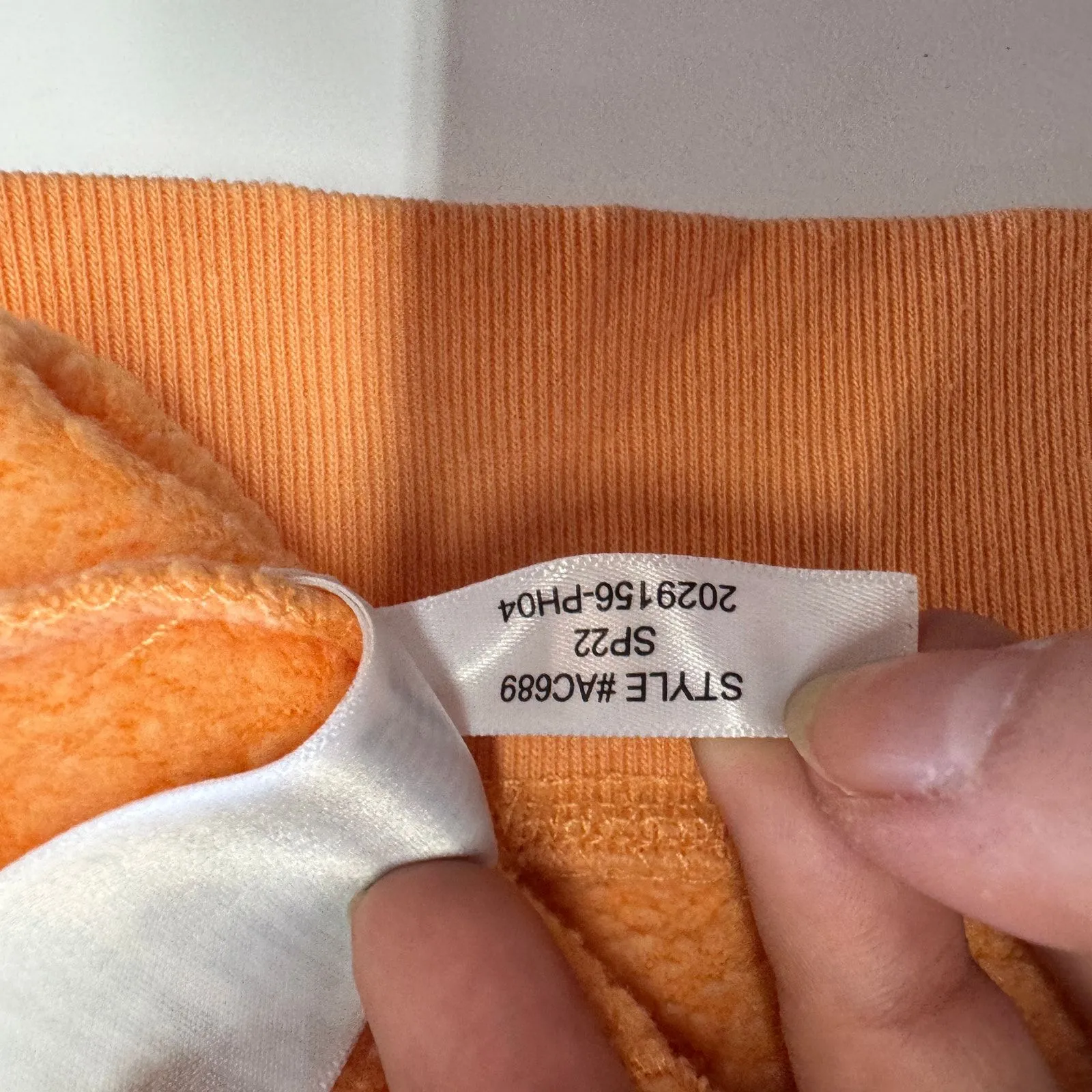 J.Crew Sweater Womens‎ X Large Orange Wide Button Collar Sweatshirt Cloudspun - Image 5