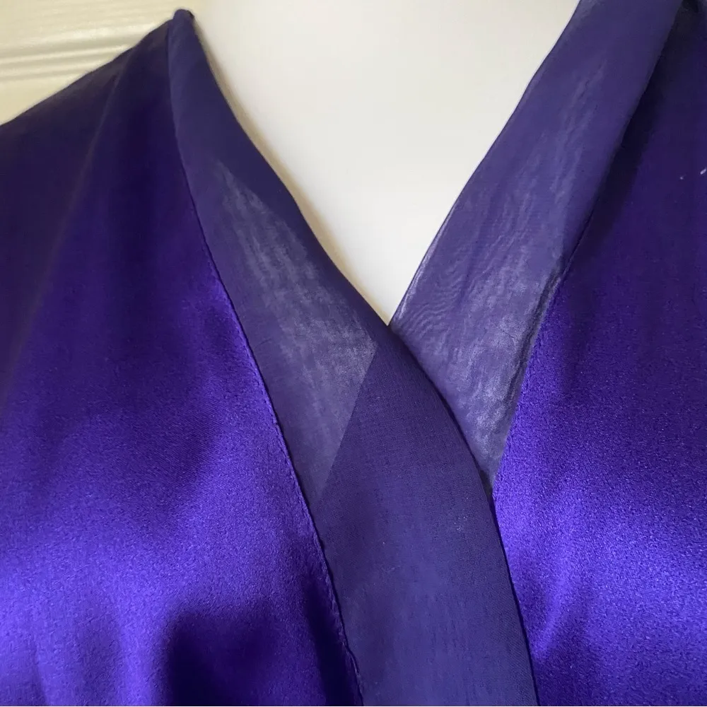 Victoria’s Secret purple One size fits all robe polyester with a sash - Image 10