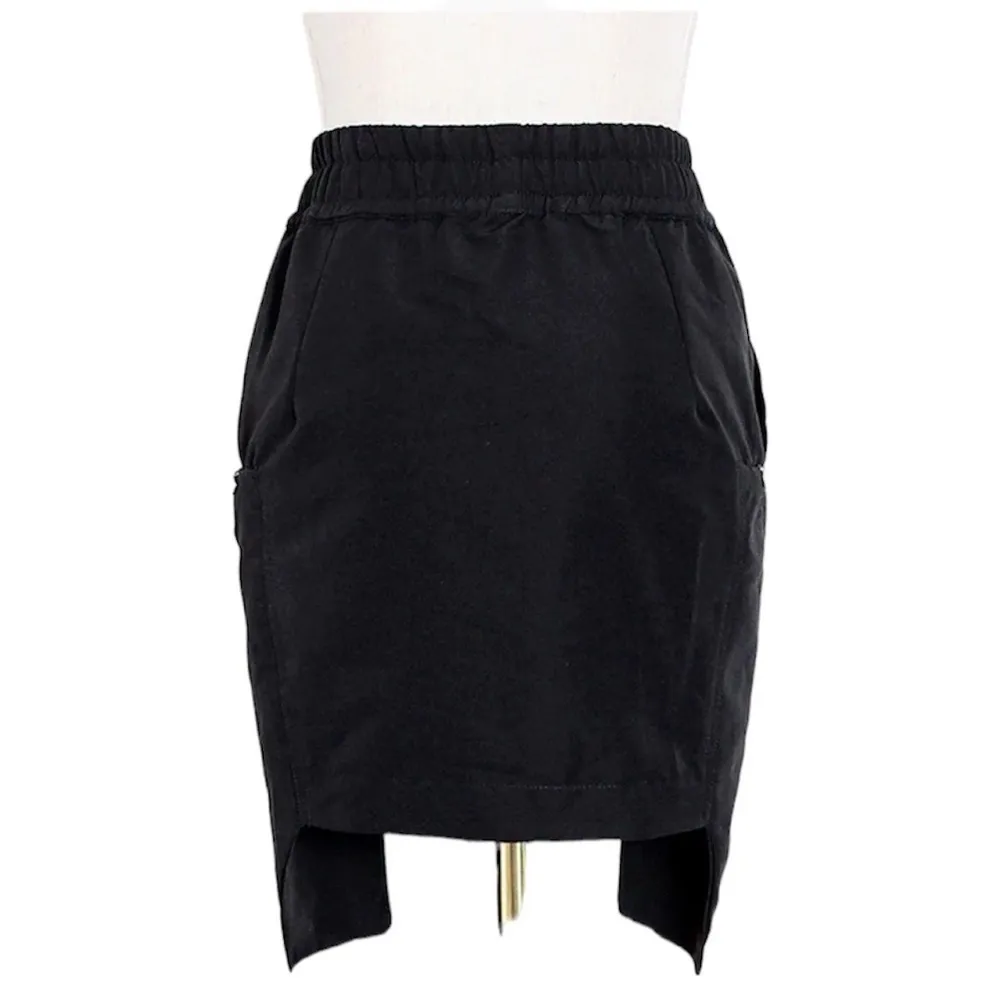 Two TWIN STYLE LACED TIED ROPE MINI SKIRT Grunge Goth Whimsigoth style Sz XL Black - Image 3