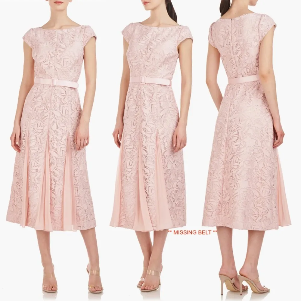 Kay Unger ANGELINA LACE TEA LENGTH DRESS size 4 - Image 9