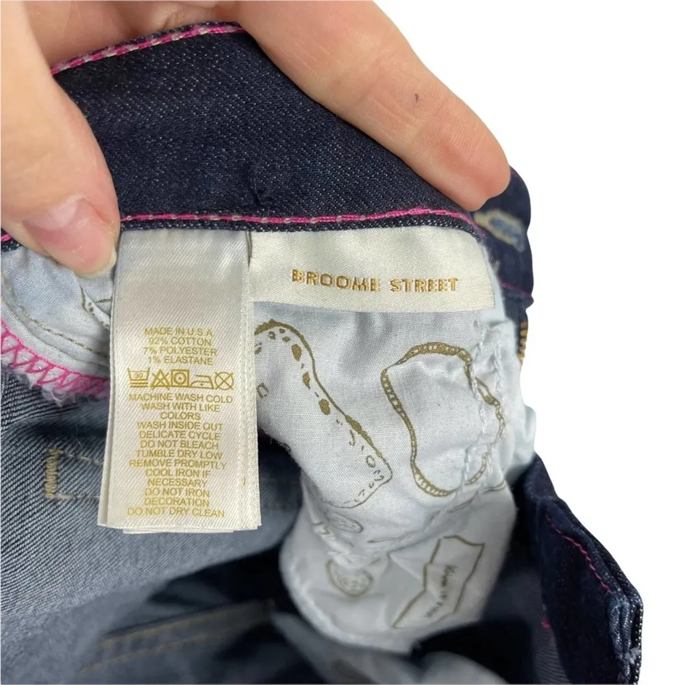 Kate Spade Broome Street Jeans Straight Leg Dark Wash Stretch Denim Size 25 - Image 12