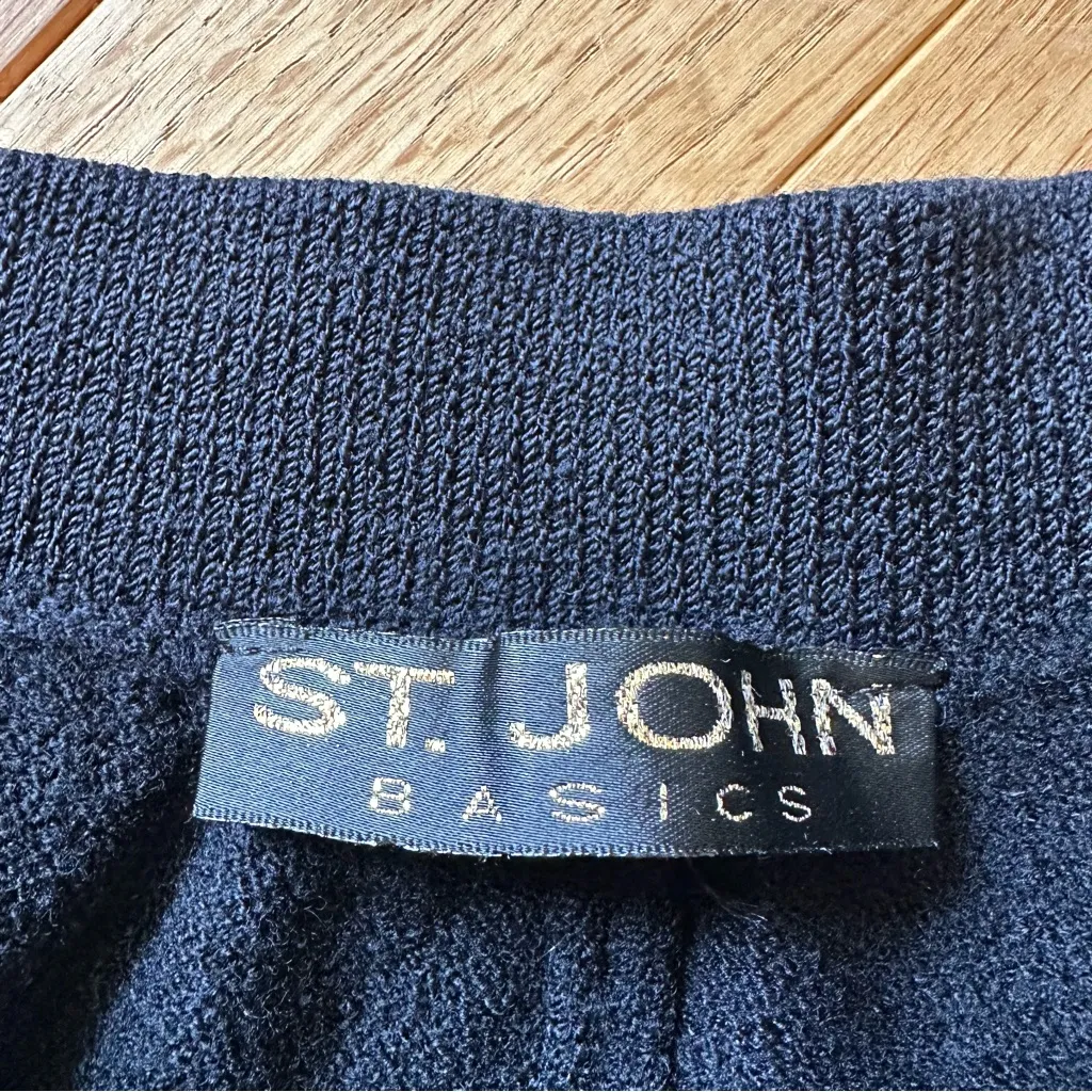 St. John Knit Pull On Pants Womens 10 Black - Image 2