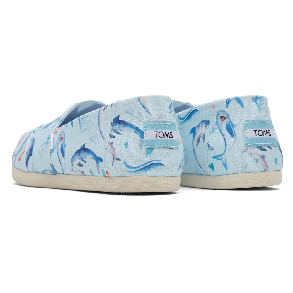 NWT TOMS Alpargata Cloudbound Delicate Dolphins Print Women Slip-On - Image 3
