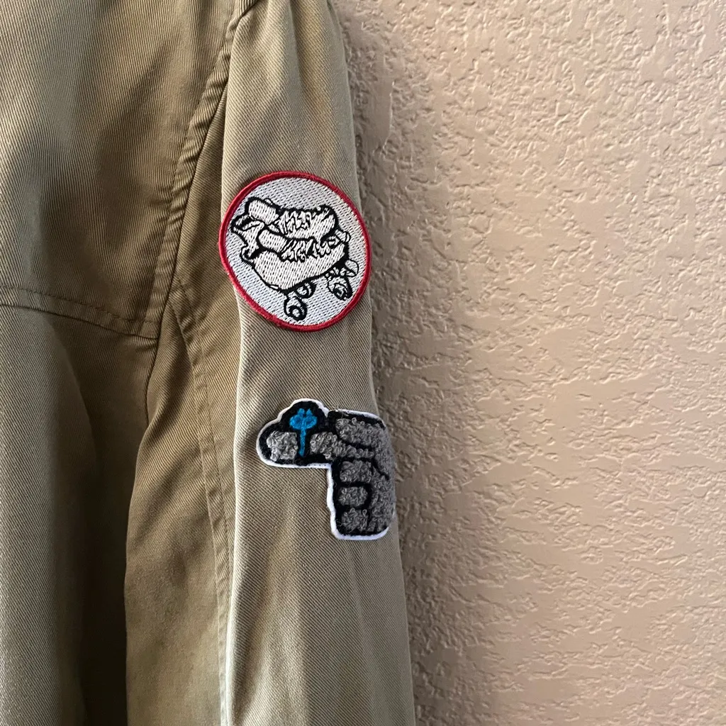 ZARA  Utility Patch Jacket Women’s Small Khaki 100% Cotton - Image 7