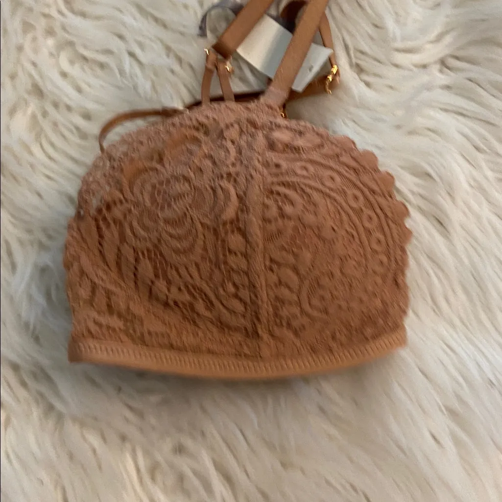 Aerie Plunge  Women's Lace Bralette - Brown/Tan size 32B brand new - Image 8