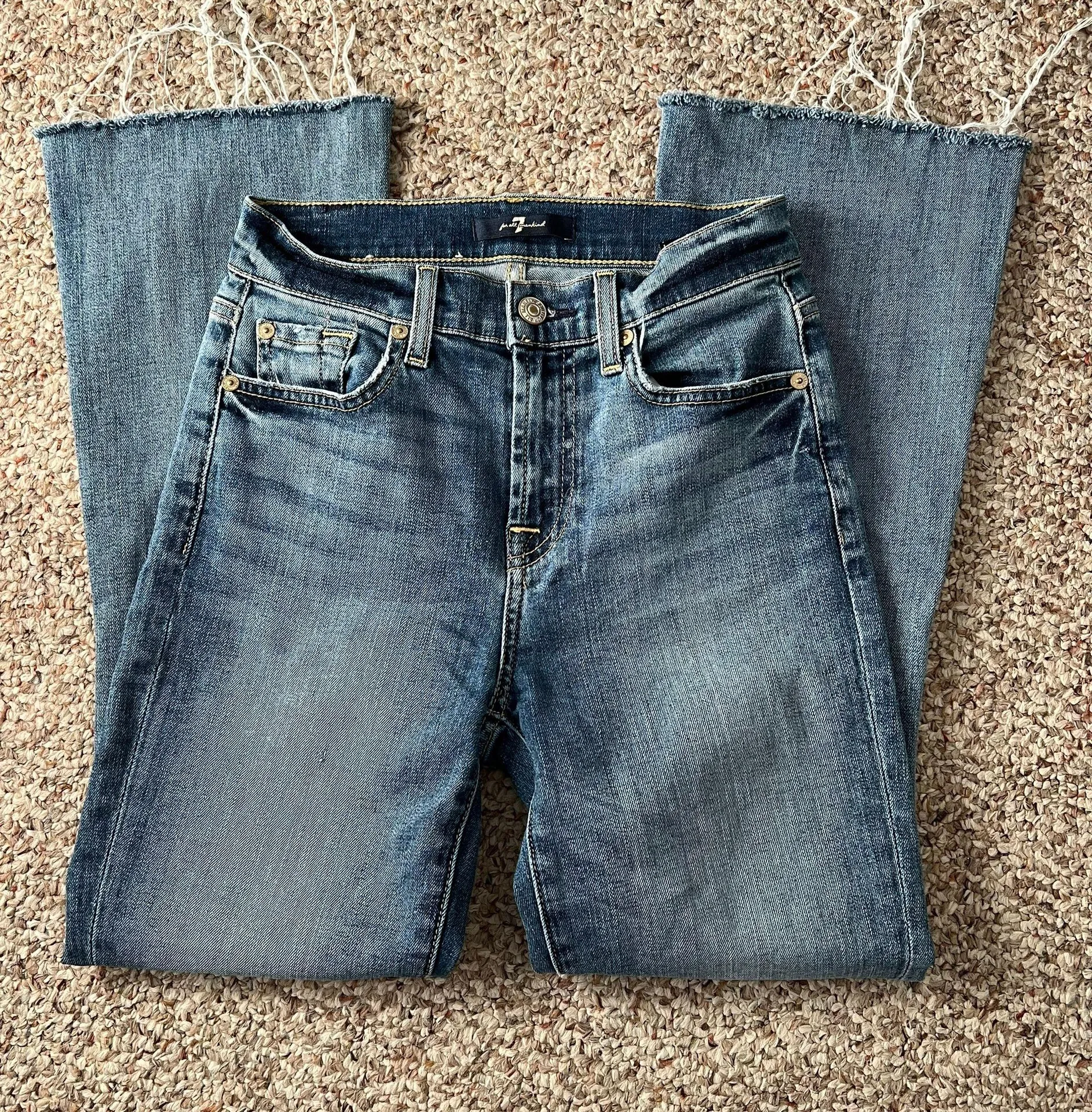 7 For All Mankind Cropped Jeans - Image 3