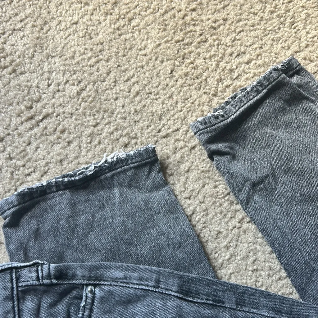 PacSun Charcoal Distressed Mom Jeans - Image 5