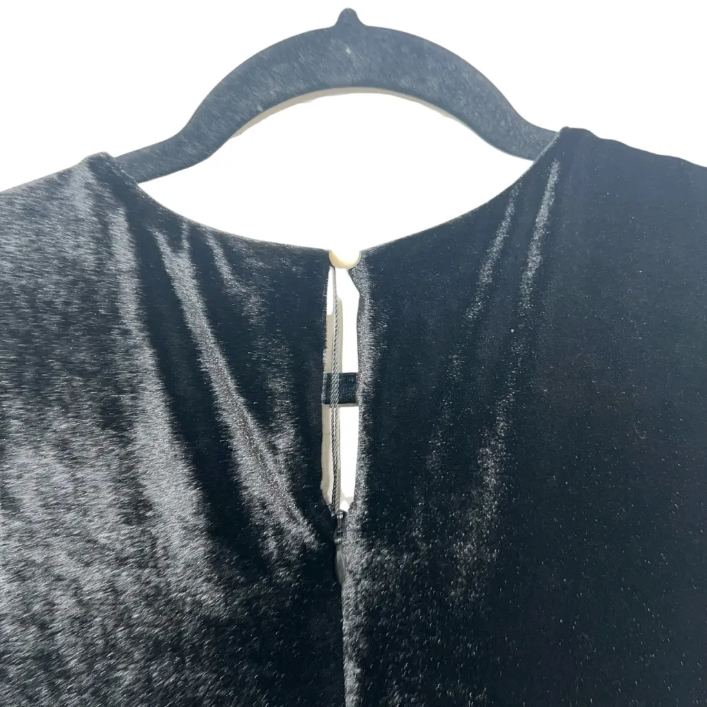 NEW NWT Majorelle Maya Sheer Long Sleeve Velvet Gown In Black - Image 9