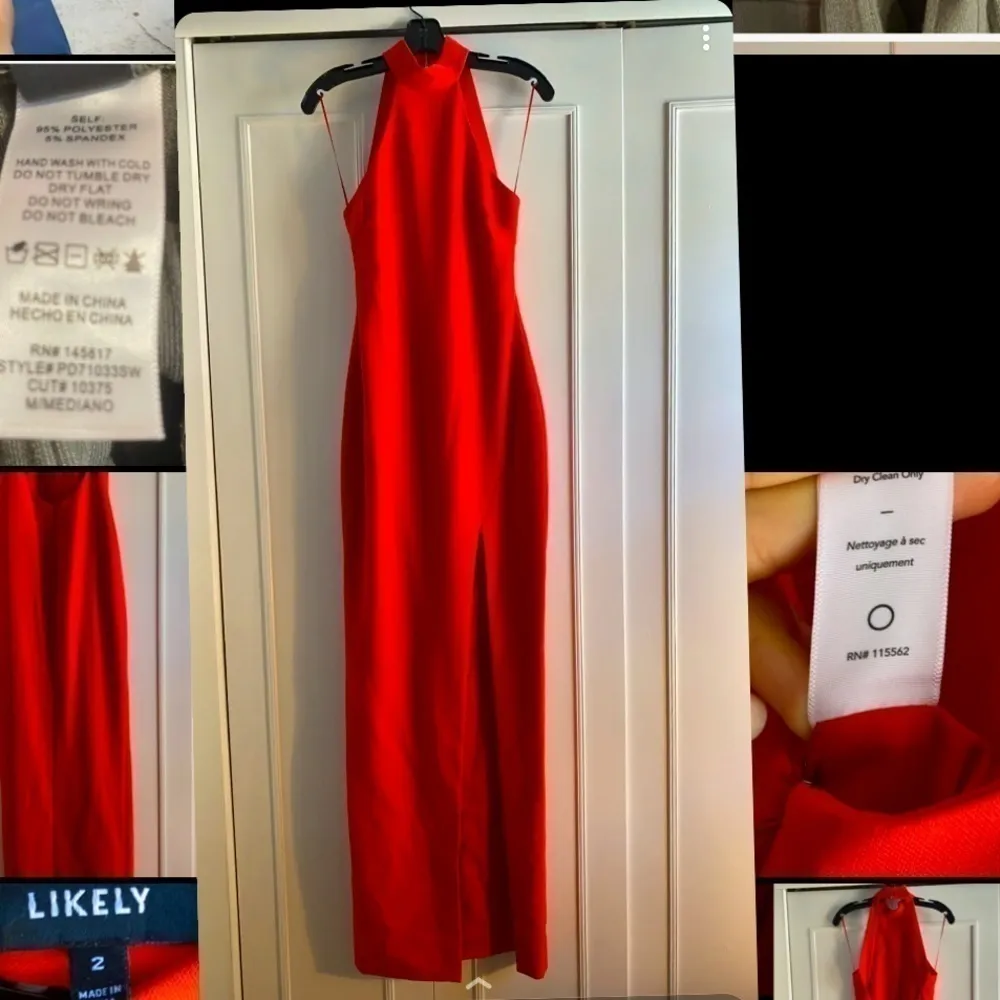 Slit High Neck Maxi Dress - Image 9