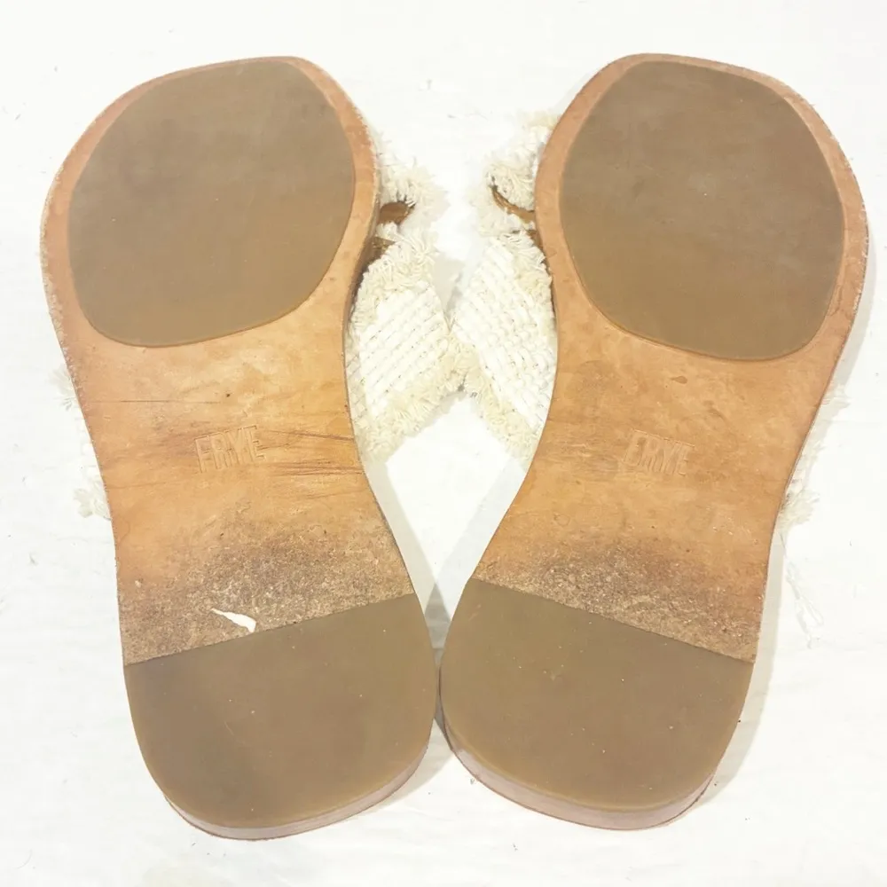Frye Hayley Frayed Slides Sandals Womens Size 7 - Image 5