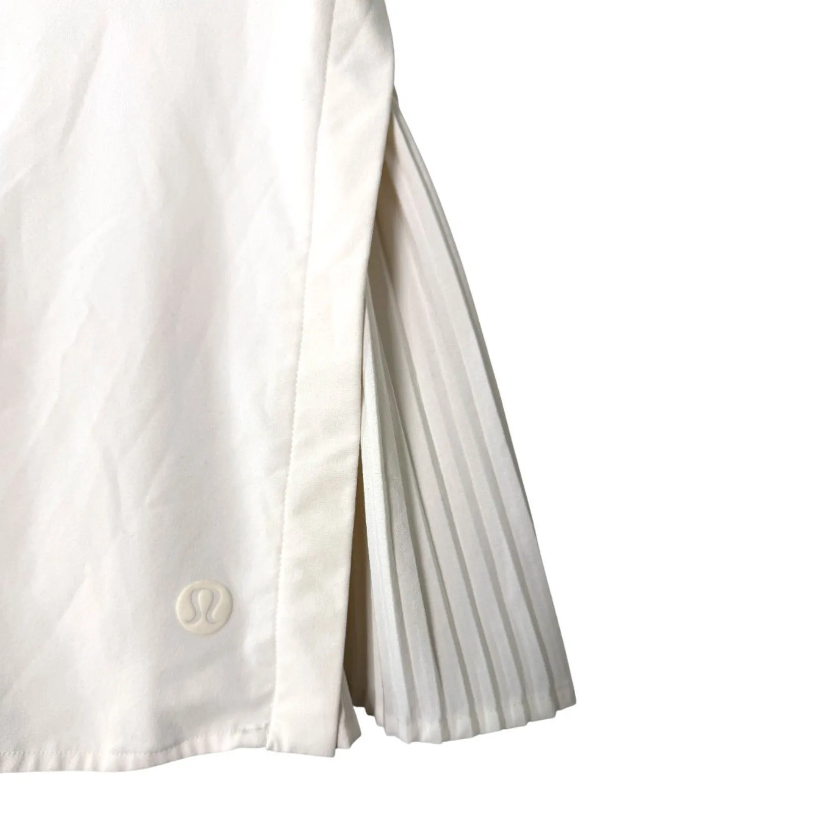 Lululemon Peek Pleat High Rise Tennis Skirt White Size 2 - Image 4