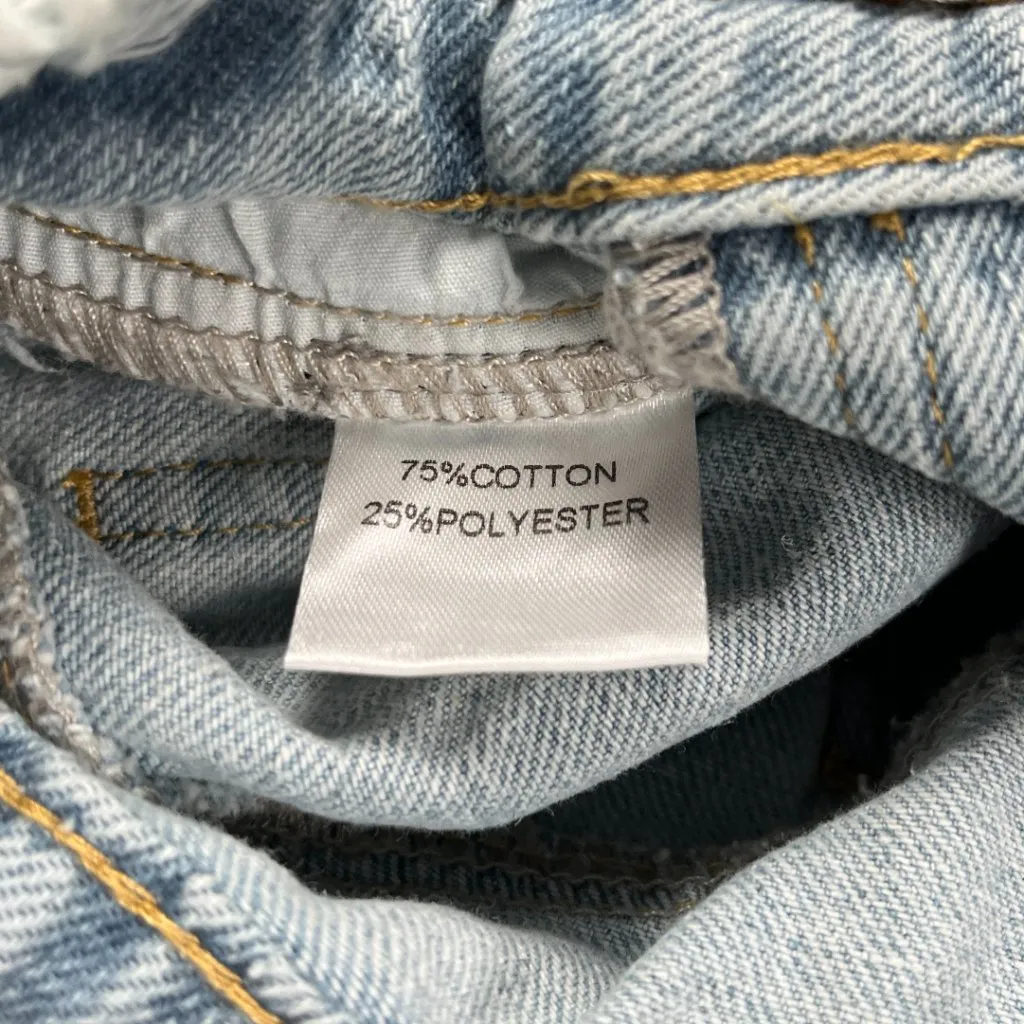 NWT Micas Asymmetric Frayed Trim Denim Skirt Juniors' L Grunge Shabby Chic Y2K - Image 8