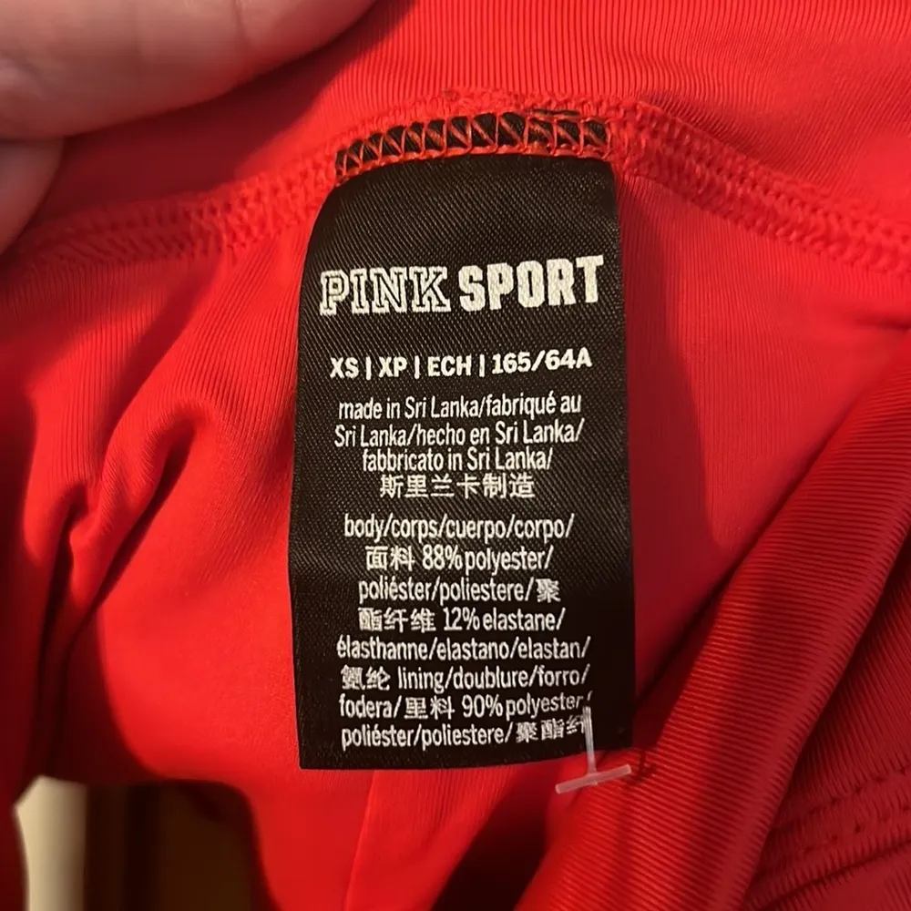 NWOT PINK Victoria’s Secret Red Gym to Swim Wrap Bikini Top & Shorts Size XS - Image 10