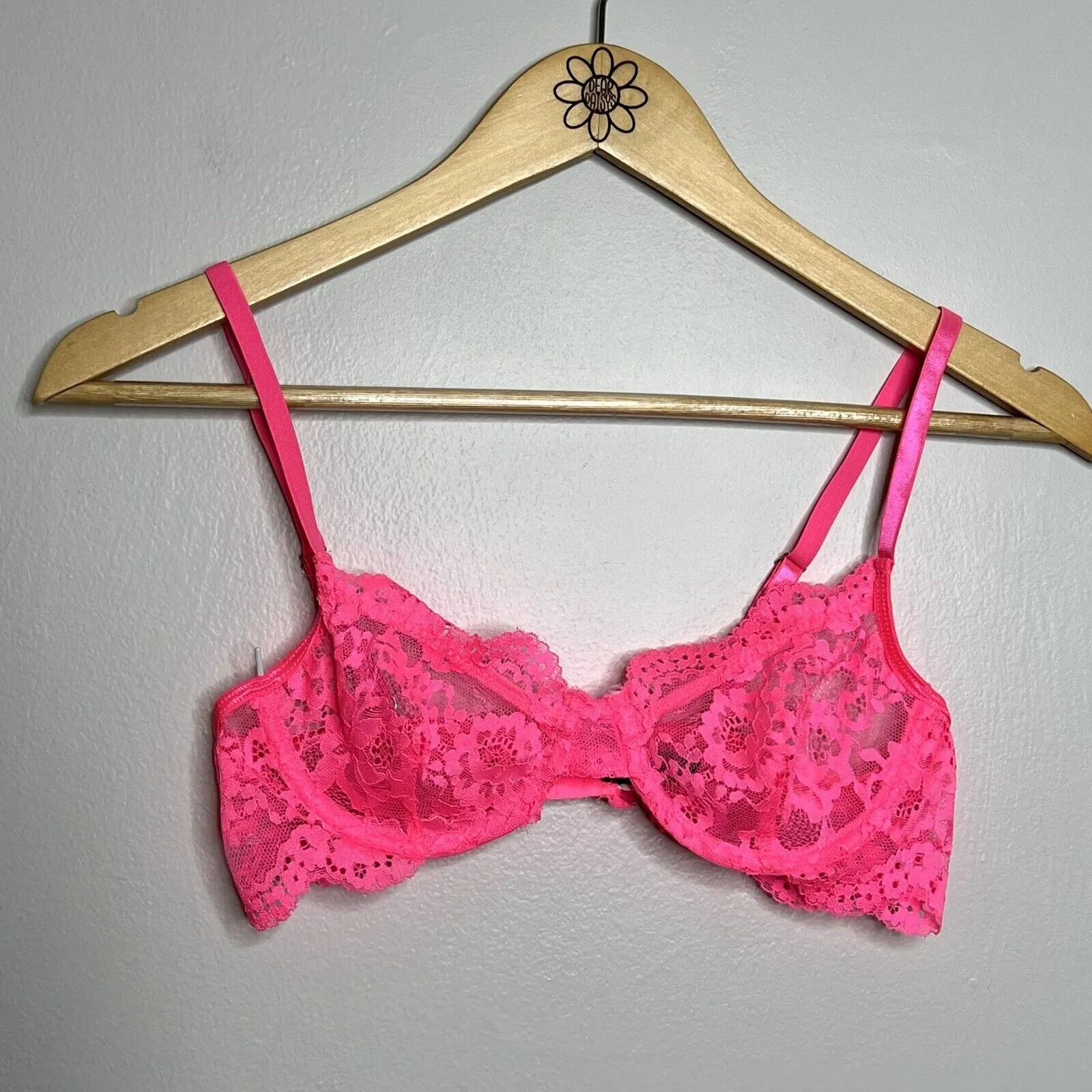 Yandy Pink Lace Two Piece Bra Panty Set - Image 4