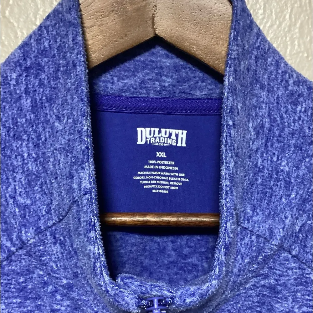 Duluth Trading Co. Heathered Blue Zip - Image 3
