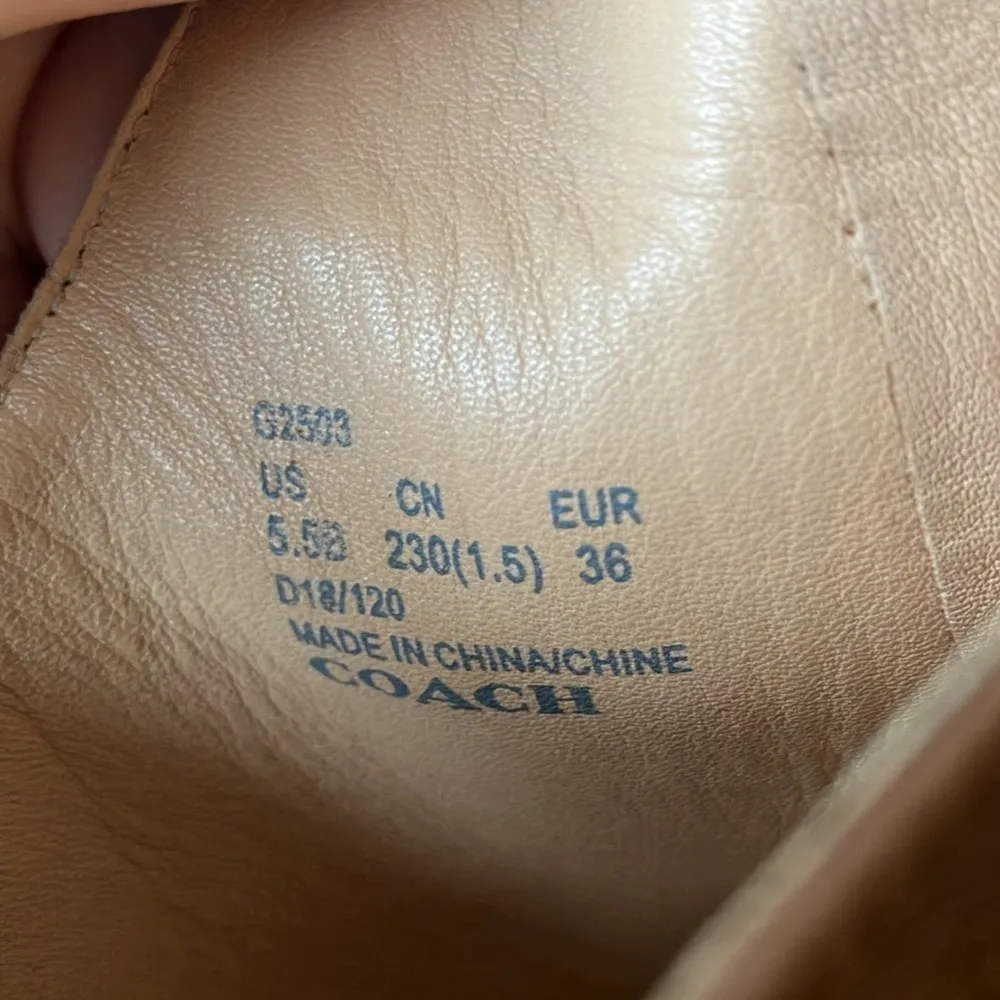 Coach: Brown Eddison G2503- adjustable ankle strap- Mule Heels- 5.5 - Image 4