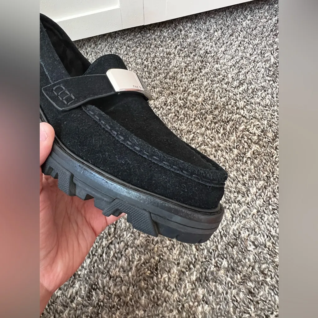 Rag & Bone Women’s New Black Suede Shiloh 2.0‎ Lug Loafers Size 9 - Image 11