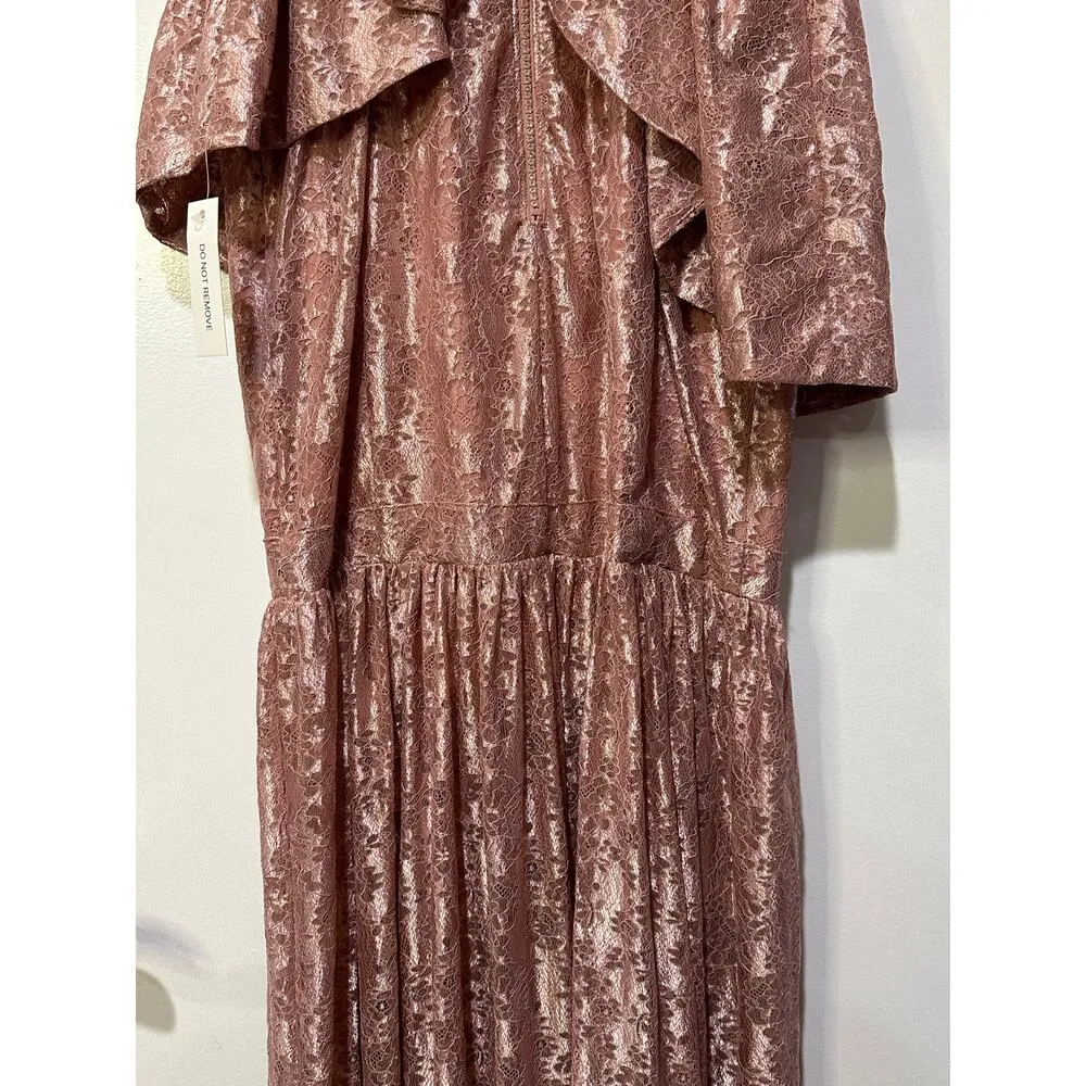 For Love & Lemons Shai Maxi Dress Dusty Pink Size Medium NWT Feminine Romantic - Image 13
