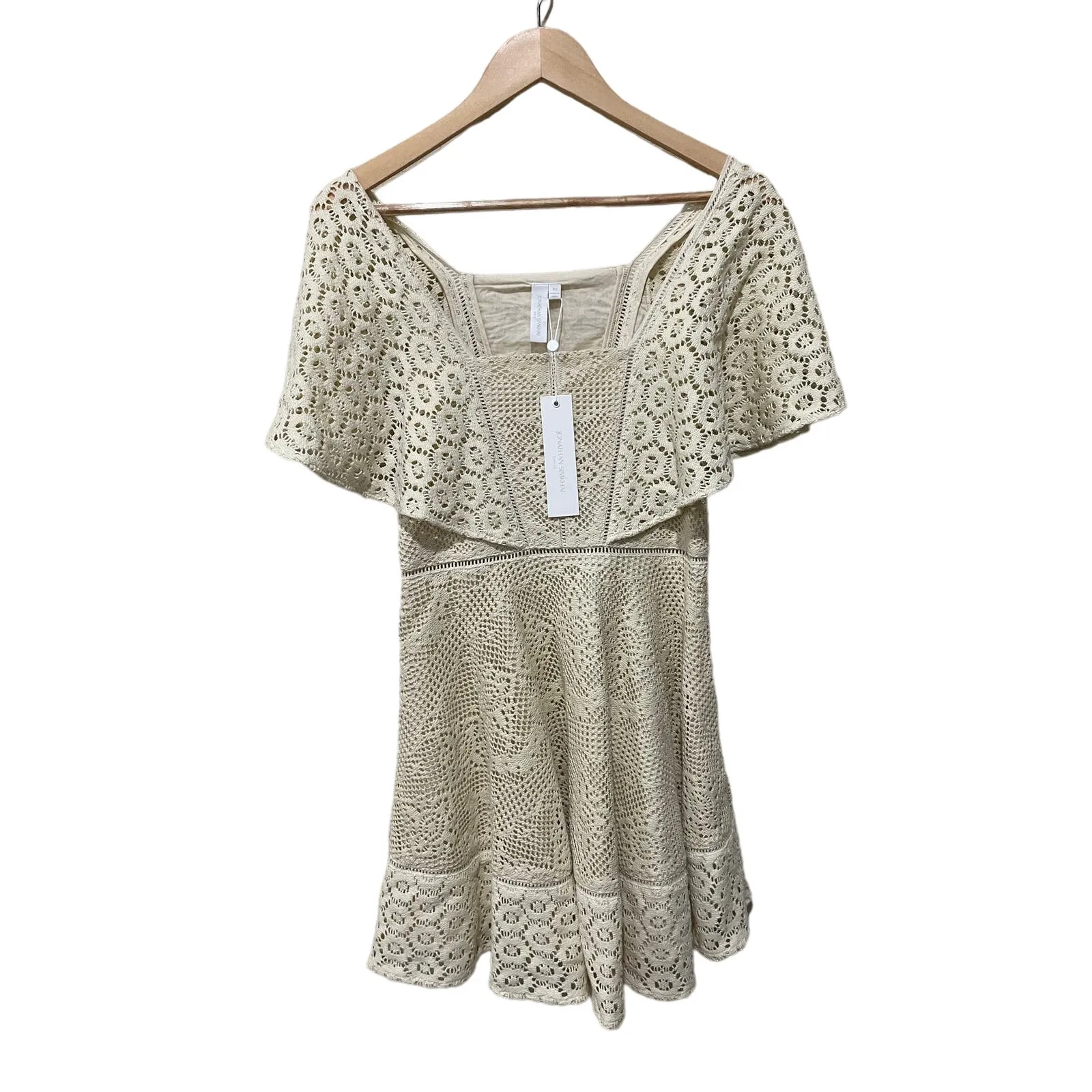 Jonathan Simkhai Avalon Crochet Mini Dress‎ Size XS - Image 4