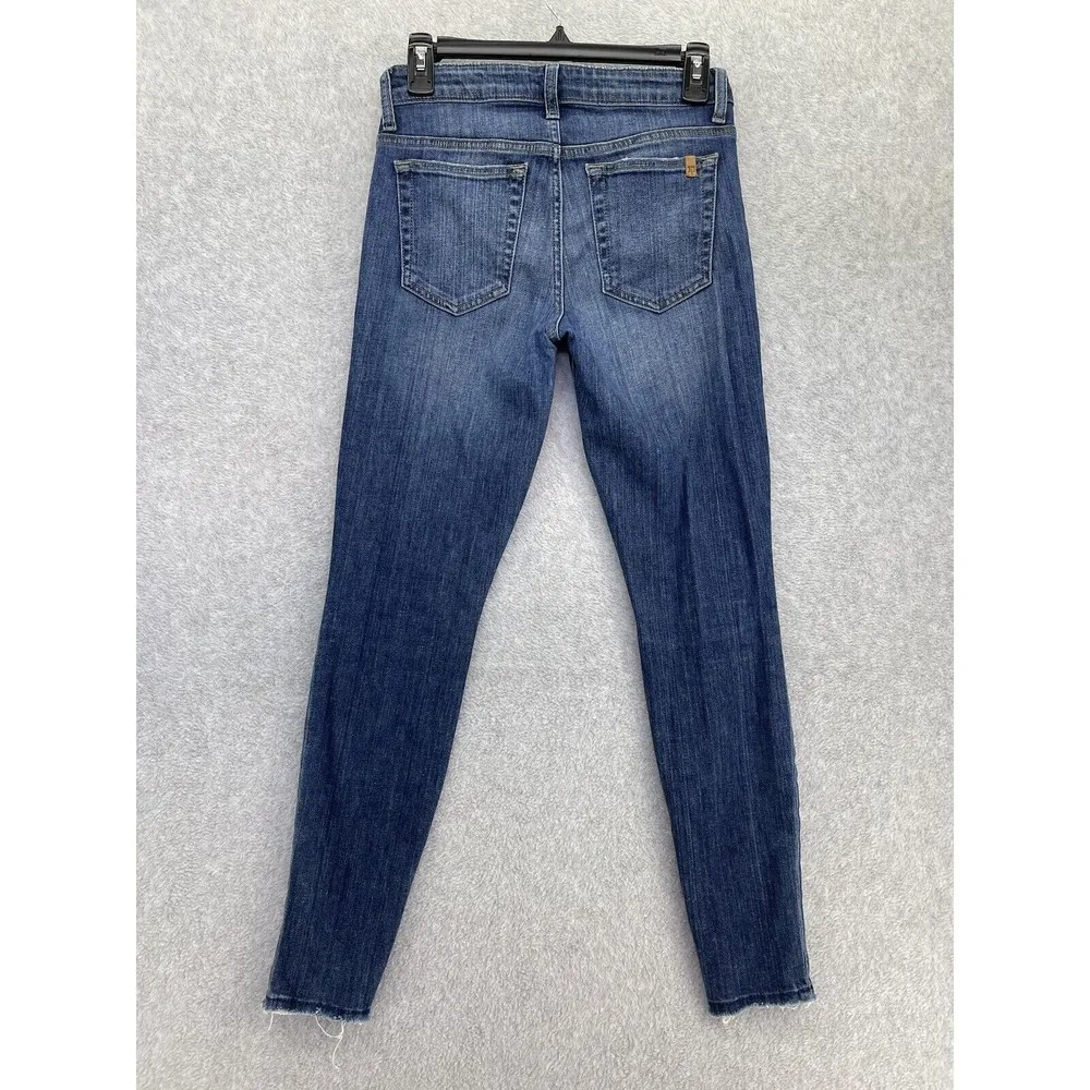 Joe's Jeans Women's Skinny Ankle Jeans Frayed Ends Blue Denim Size 26 Cotton - Image 2