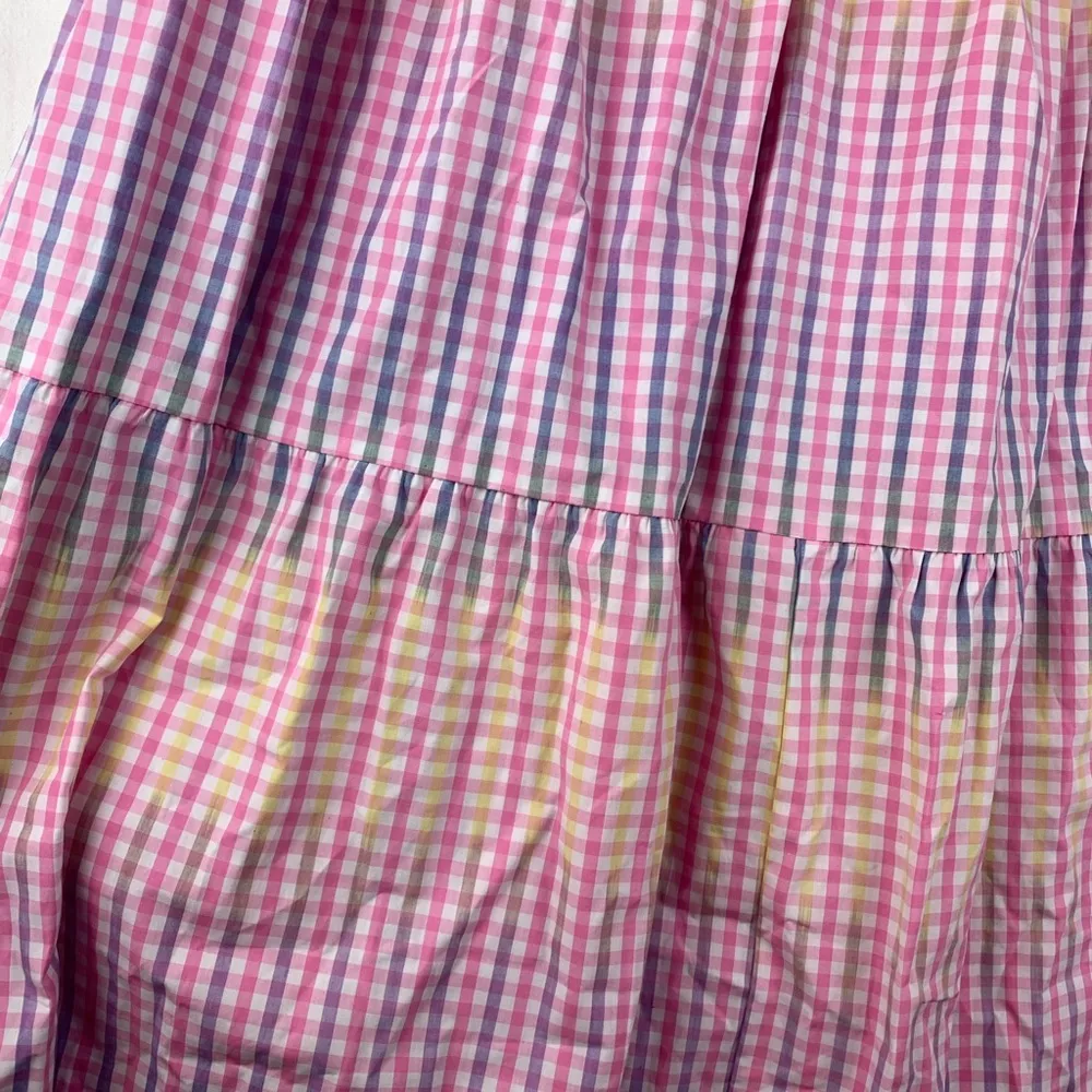 Charter Club women's XL gingham tiered midi dress sun sundress party new - Image 7