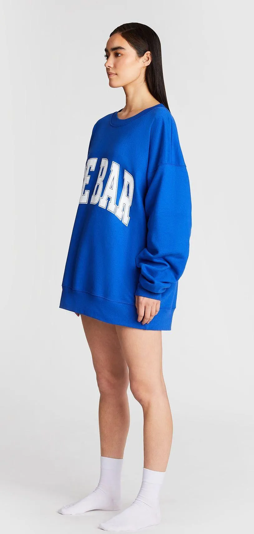 The Bar Varsity Sweatshirt Crewneck In cobalt Blue Size XL - Image 7