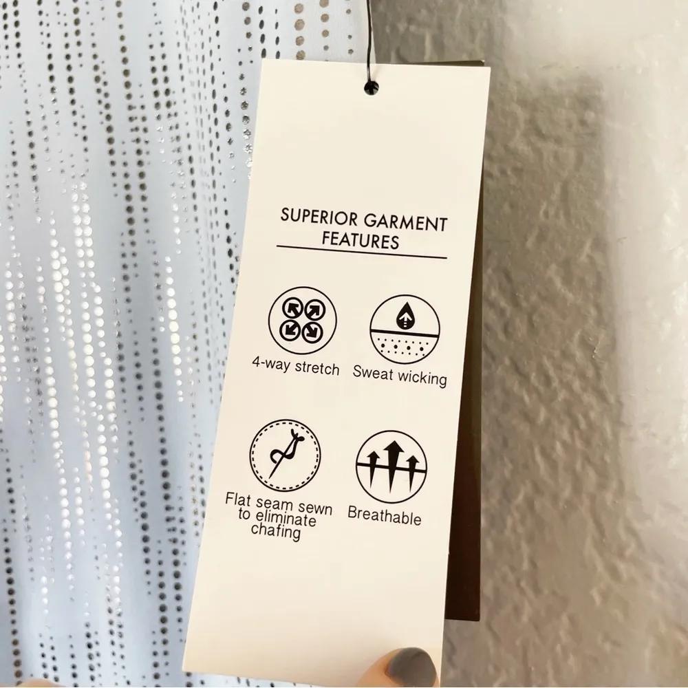 𝅺NWT GLYDER Sultry Legging In Ice Blue-Silver Medium - Image 8