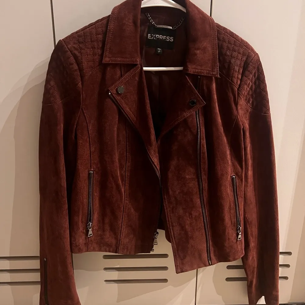 Express red soft leather jacket - Image 2