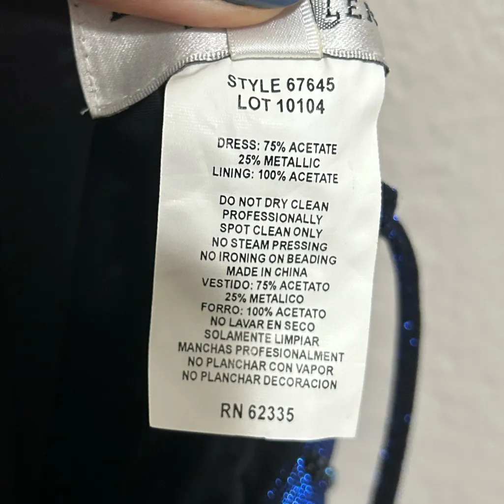 Vintage Betsy & Adam by Jaslene Gown 12P Fits Modern 6 Beaded Maxi Slip Dress - Image 7