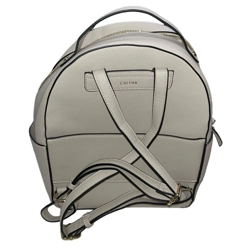 Calpak Beige Mini Backpack with Black Trim - Image 2