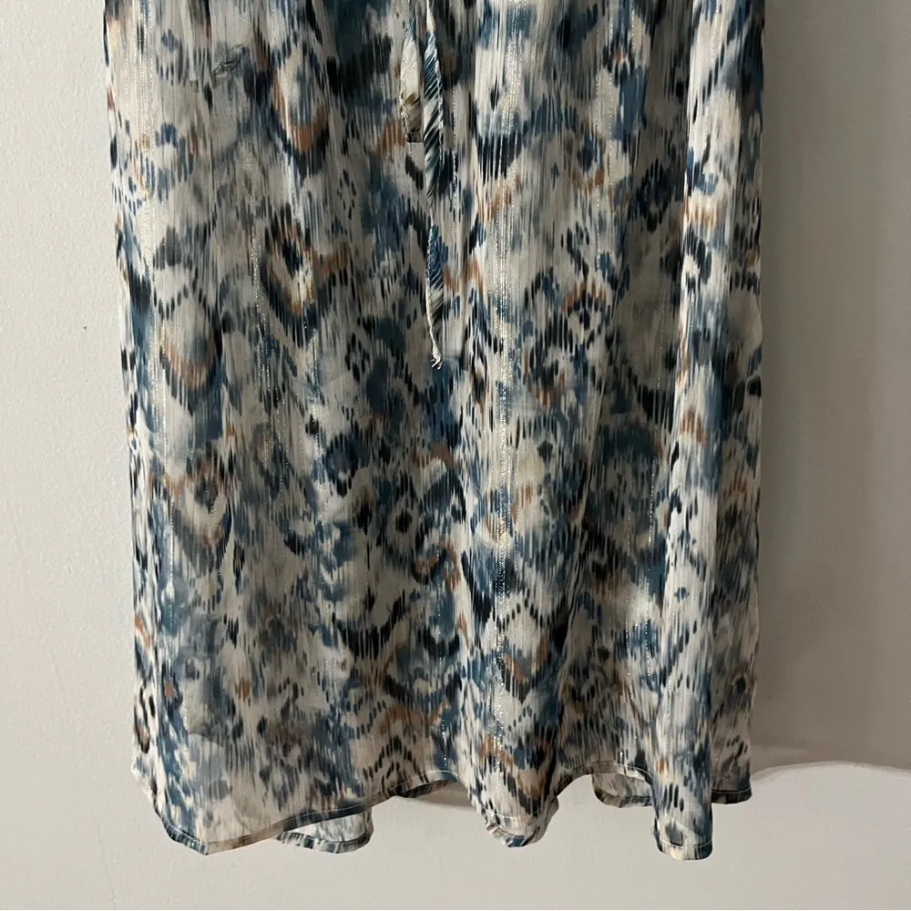 Molly Bracken Tulum Painted With Shimmer Blouse Size Large - Image 3