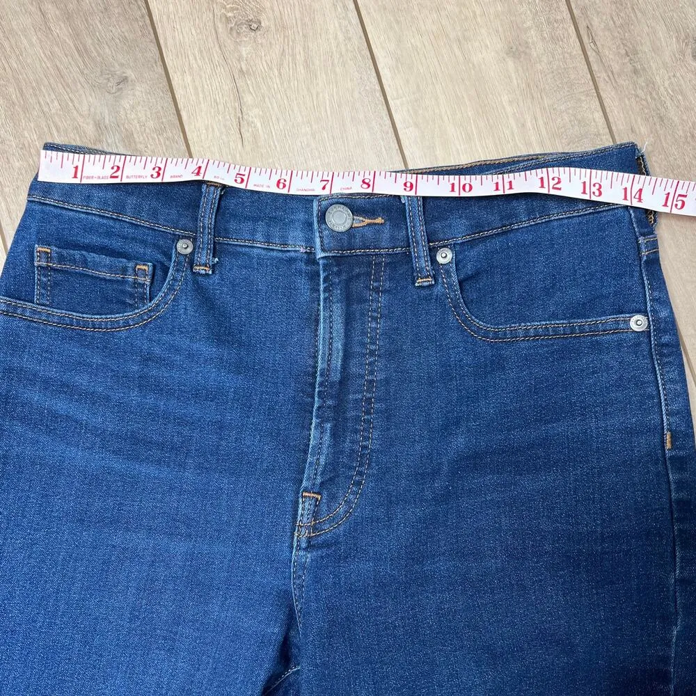 Everlane High Rise Dark Wash Skinny Jeans Size 28 - Image 6