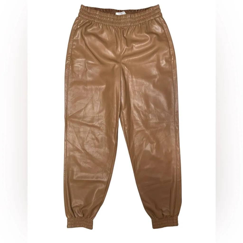 Aritzia Babaton Zedel Vegan Leather Jogger Pants - Image 2